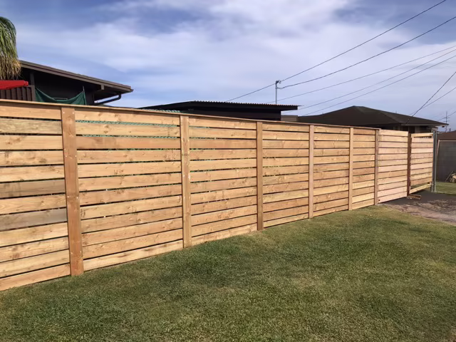 Custom fence installation project on Kauai.